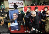 مراسم تشییع پیکر محمدرضا یزدانی‌خرم