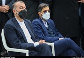 حضور حسین امیر عبداللهیان وزیر امور خارجه وسعید خطیب‌زاده سخنگوی وزارت امور خارجه درمراسم اربعین سفیر مجاهد یمن شهید حاج حسن ایرلو