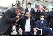 حضور حسین امیر عبداللهیان وزیر امور خارجه وسعید خطیب‌زاده سخنگوی وزارت امور خارجه درمراسم اربعین سفیر مجاهد یمن شهید حاج حسن ایرلو