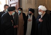 حضور رئیسی در مراسم ترحیم آیت‌الله صافی گلپایگانی