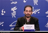 ساسان محمود وفایی در  نشست خبری فیلم سینمایی درب درآخرین روز چهلمین جشنواره فیلم فجر