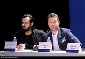 باربد بابایی و محمدرضا عباسی در نشست خبری فیلم سینمایی نمور در آخرین روز چهلمین جشنواره فیلم فجر