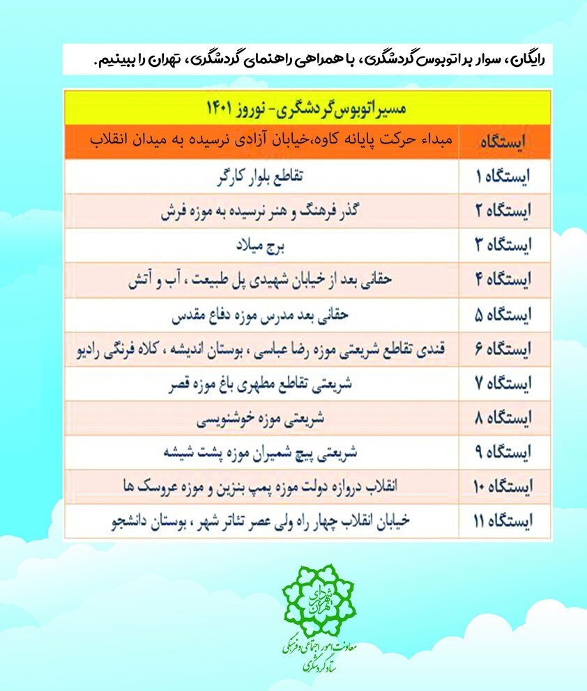 شهرداری تهران , گردشگری | توریسم ,