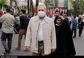 حضور سردار محمدرضا یزدی مشاور فرمانده کل سپاه پاسداران در راهپیمایی روز جهانی قدس در تهران