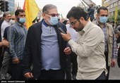 حضور دریابان علی شمخانی دبیر شورای عالی امنیت ملی در راهپیمایی روز جهانی قدس در تهران