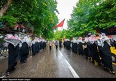 آیین تشییع  پیکر شهید گمنام در مازندارن