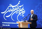 محمد باقر قالیباف رئیس مجلس شورای اسلامی در سومین اجلاس بین المللی فعالان مهدوی