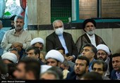 سید مرتضی بختیاری رئیس کمیته امداد امام خمینی (ره) در مراسم اجتماع مردمی هسته‌های جهاد و پیشرفت