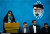 سخنرانی فضه سادات حسینی در اجتماع مردمی هسته‌های جهاد و پیشرفت