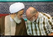 سعید قاسمی و حجت الاسلام و المسلمین پناهیان در اجتماع مردمی هسته‌های جهاد و پیشرفت