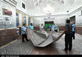 مراسم غبارروبی حرم مطهر حضرت عبدالعظیم حسنی (ع)