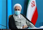 حجت الاسلام غلامحسین محسنی اژه ای رئیس قوه قضاییه در جلسه شورای عالی انقلاب فرهنگی
