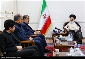دیدار محسن رضایی  معاون اقتصادی رئیس جمهور با آیت الله سید هاشم حسینی بوشهری رئیس جامعه مدرسین حوزه علمیه قم