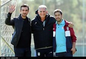 خسرو حیدری مربی استقلال ، کارلوس کی‌روش سرمربی تیم ملی فوتبال و سیدمهدی رحمتی  سرمربی آلومینیوم اراک
