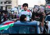 جشن پیروزی تیم ملی درخیابان های تهران 