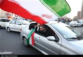 جشن پیروزی تیم ملی درخیابان های تهران