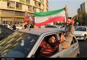 جشن پیروزی تیم ملی درخیابان های تهران