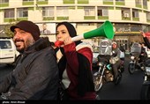 جشن پیروزی تیم ملی درخیابان های تهران