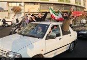 جشن پیروزی تیم ملی درخیابان های تهران