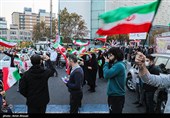 جشن پیروزی تیم ملی درخیابان های تهران