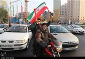 جشن پیروزی تیم ملی درخیابان های تهران