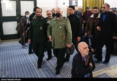 حضور سرلشکر سید یحیی رحیم صفوی دستیار و مشاور فرمانده کل قوا دز تشییع پیکر مرحوم رستم قاسمی