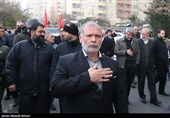 سردار جمیری  فرماندهی حفاظت سپاه در تشییع پیکر مرحوم رستم قاسمی