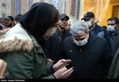 حضور سردار اسماعیل قاآنی فرمانده نیروی قدس سپاه پاسداران در مراسم ترحیم رستم قاسمی