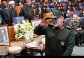 سردار اسماعیل قاآنی فرمانده نیروی قدس سپاه پاسداران در نخستین سالگرد سردار شهید حسن ایرلو