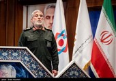 سردار اسماعیل قاآنی فرمانده نیروی قدس سپاه پاسداران در نخستین سالگرد سردار شهید حسن ایرلو