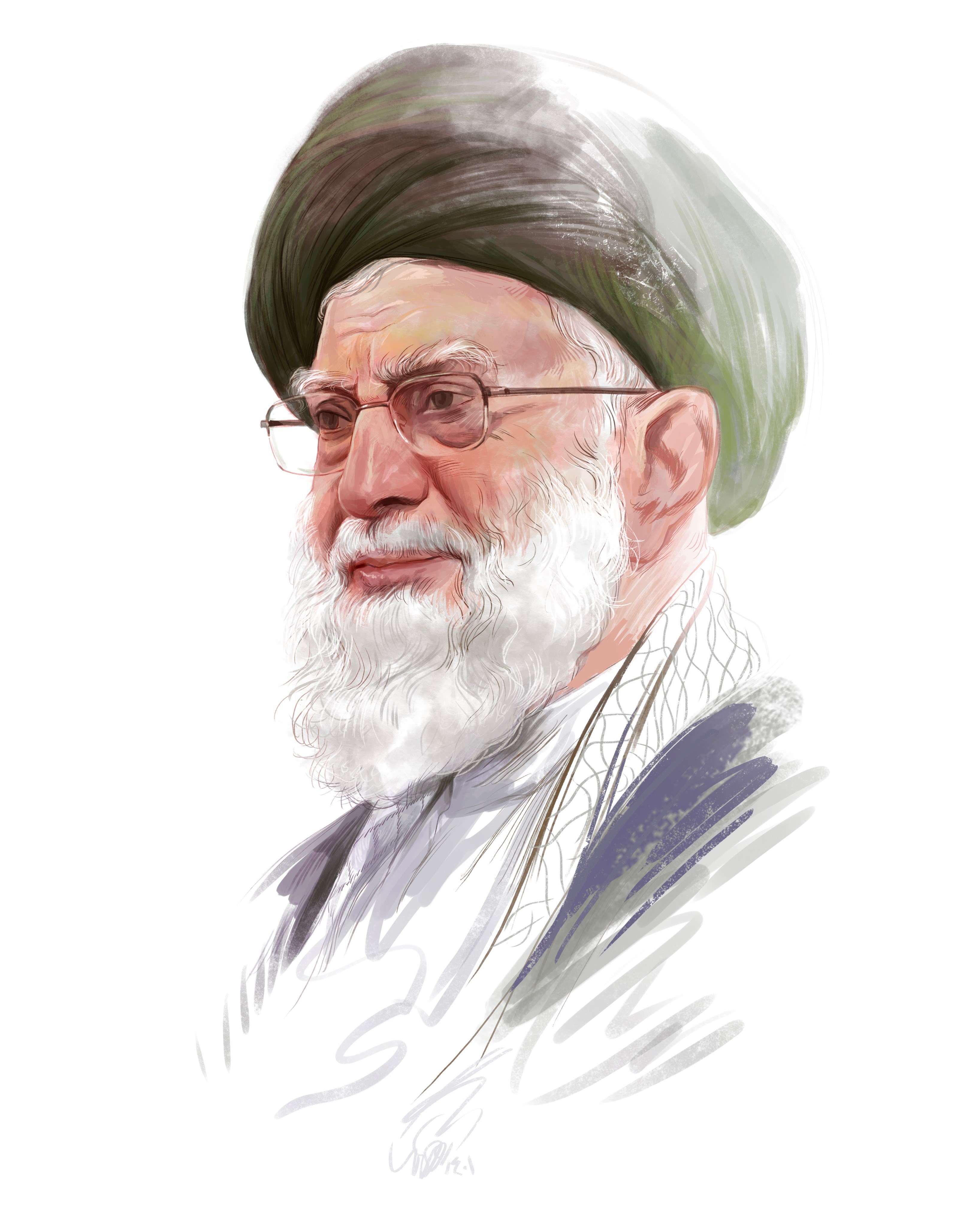 آیت‌الله سید علی خامنه‌ای , نقاشی , هنرهای تجسمی , حسن روح الامین , 