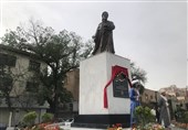 مجسمه سعدی در تهران رونمایی شد