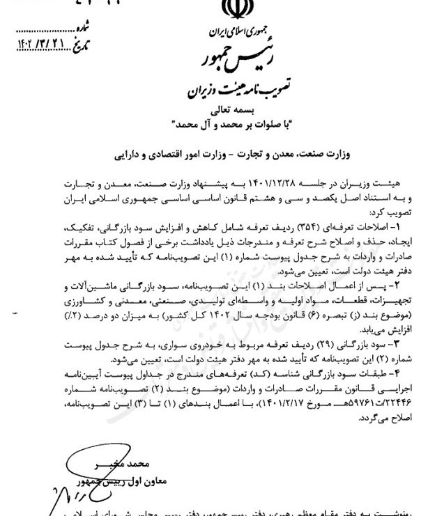 گمرک جمهوری اسلامی ایران , 