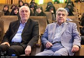 سیدحسین هاشمی استاندار سابق تهران و  علیرضا فخاری استاندار تهران در همایش سالانه ستاد بازسازی عتبات عالیات استان تهران