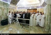 آیین تعویض روپوش ضریح مطهر امامین عسکریین (ع) - سامرا