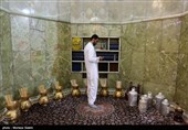آیین تعویض روپوش ضریح مطهر امامین عسکریین (ع) - سامرا