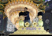 آیین تعویض روپوش ضریح مطهر امامین عسکریین (ع) - سامرا