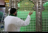 آیین تعویض روپوش ضریح مطهر امامین عسکریین (ع) - سامرا