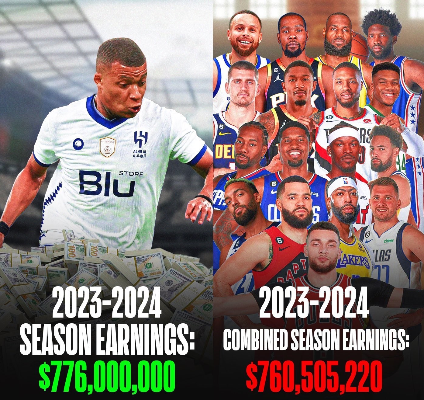 بسکتبال , فوتبال , لیگ NBA , لبران ریمون جیمز , کیلیان امباپه , الهلال عربستان , 