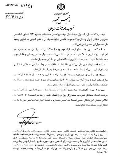 قیمت مسکن , جلسات هیئت دولت ,