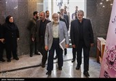  محمدجواد لاریجانی  و مجید قلی زاده مدیرعامل خبرگزاری تسنیم در نشست ایران فضایی و آئین رونمایی از سرویس فضا و نجوم خبرگزاری تسنیم