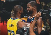 لیگ NBA| برخورد گرم کوین دورنت و لبران جیمز
