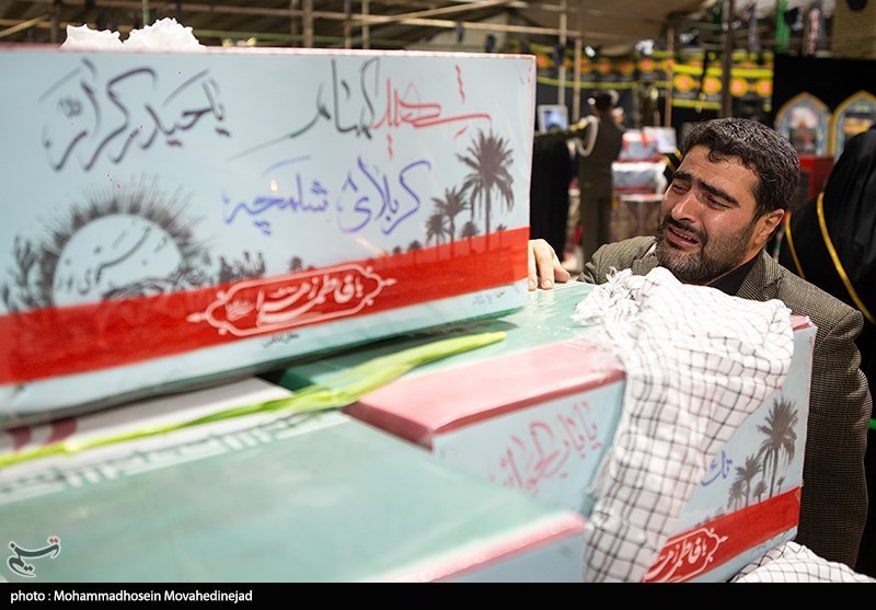 وداع با پیکر مطهر 110 شهید گمنام دفاع مقدس