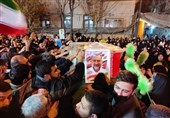 وداع باشکوه مردم تهران با پیکر مطهر شهید سید رضی در معراج شهدا+عکس و فیلم