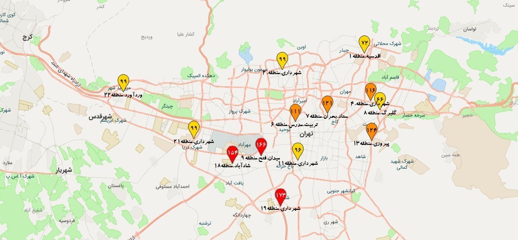 کیفیت هوای تهران , شرکت کنترل کیفیت هوا , آلودگی هوای تهران ,