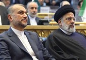 تصاویری از تلاش شهیدان رئیسی و امیرعبداللهیان برای مردم فلسطین