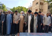 مراسم تشییع پیکر همسر شهید صیادشیرازی برگزار شد