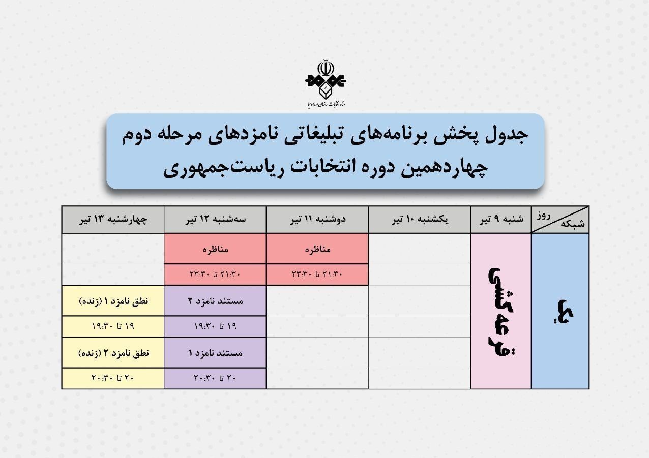 چهاردهمین دوره انتخابات ریاست جمهوری ایران , صدا و سیما ,