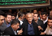 حضور مسعود پزشکیان در شعبه اخذ رأی