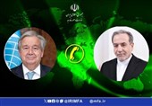 مکالمة هاتفیة بین عراقجی والأمین العام للأمم المتحدة